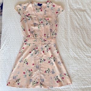 Pink floral topshop dress